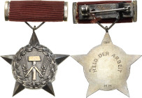 Orden der Deutschen Demokratischen Republik Staatliche Auszeichnungen
Held der Arbeit, Stern Verliehen 1959-1971. Mit Interimsspange und Etui. Silber...