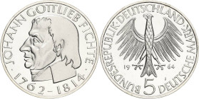 Gedenkmünzen
 5 DM 1964 J Fichte Jaeger 393 Avers winziger Kratzer, Polierte Platte