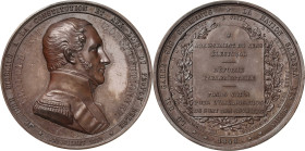 Belgien-Königreich
Leopold I. 1830-1865 Bronzemedaille 1848. Parlamentarische und soziale Reformen. Brustbild nach rechts / Kartusche mit 7 Zeilen Sc...