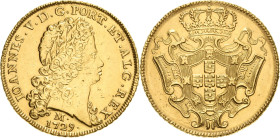 Brasilien
Joao V. 1706-1750 12.800 Reis 1729, M-Minas Gerais KM 139 Friedberg 55 Prober O-275 GOLD. 27.83 g. Kl. Kratzer, fast vorzüglich/vorzüglich...