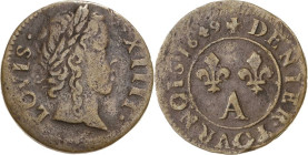 Frankreich
Ludwig XIV. 1643-1715 Denier 1649, A-Paris Gadoury 70 Droulers 782 Duplessy 1586 Selten. Sehr schön