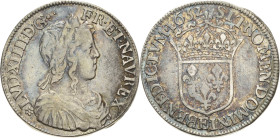 Frankreich
Ludwig XIV. 1643-1715 1/2 Écu à la mèche longue 1652, I-Limoges Gadoury 169 Droulers 277 Duplessy 1470 Sehr schön
