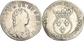Frankreich
Ludwig XV. 1715-1774 1/4 Écu Vertugadin 1716, A-Paris Überprägung Gadoury 302 Droulers 555 Duplessy 1653 A Fast sehr schön/sehr schön