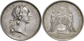 Frankreich
Ludwig XV. 1715-1774 Silbermedaille 1745 (Marteau) Vermählung des Dauphin Louis Ferdinand mit Maria Theresia von Spanien. Kopf nach rechts...