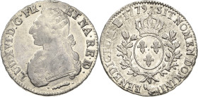 Frankreich
Ludwig XVI. 1774-1793 Écu aux branches d'olivier de Béarn 1779, Stier-Pau Gadoury 356 a Duplessy 1708 Davenport 1334 Droulers 808 a Fast v...