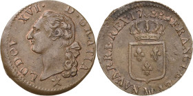 Frankreich
Ludwig XVI. 1774-1793 Sol 1788, MA-Marseille Gadoury 350 Droulers 815 Duplessy 1714 Selten in dieser Erhaltung. Vorzüglich-prägefrisch