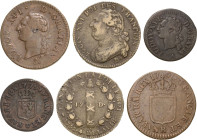 Frankreich
Ludwig XVI. 1774-1793 Sol 1790, R-Orleans Dazu: Liard 1779 W-Lille und 12 Deniers 1792 D-Lyon Gadoury 350 Droulers 815 Duplessy 1714 3 Stü...
