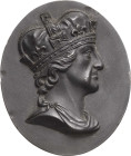 Großbritannien
James II. 1685-1688 Einseitiges Basaltmedaillon o.J. (um 1775/1780) (Wedgwood & Bentley) Porträtmedaillon 27 der Serie Kings of Englan...