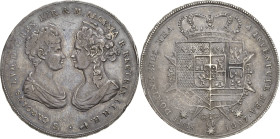 Italien-Etrurien, Königreich 1801-07
Marie Louise, Vormund für Karl Ludwig, 1803-1807 Francescone (10 Paoli argento) 1807. Montenegro 247 CNI 29 Mont...