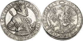 Habsburg
Erzherzog Ferdinand 1564-1595 Doppeltaler o.J. Hall Voglhuber - Davenport 8109 M./T. 314 57.13 g. Sehr selten. Kl. Kratzer, sehr schön-vorzü...