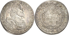 Habsburg
Ferdinand III. 1637-1657 Taler 1651, Graz Voglhuber 192/V Davenport 3190 Herinek 404 Felder geglättet, sehr schön