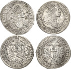 Habsburg
Leopold I. 1657-1705 6 Kreuzer 1677 und 1678, SHS-Breslau Herinek 1207, 1208 Fr.u.S. 503, 508 2 Stück. Kl. Schrötlingsfehler, fast prägefris...