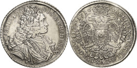Habsburg
Karl VI. 1711-1740 Taler 1716, Breslau Voglhuber 256/IV Davenport 1092 Herinek 404 J.u.F. 850 Selten. Fast vorzüglich