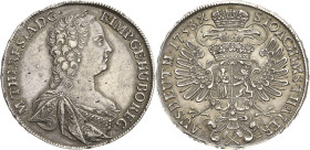 Habsburg
Maria Theresia 1740-1780 Taler 1758, Prag Ausbeute der Joachimsthaler Grube Voglhuber 279 Davenport 1137 Eypeltauer 83 Dietiker 1079 Müseler...