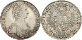 Habsburg
Maria Theresia 1740-1780 Taler 1760, Hall Voglhuber 274/I Davenport 1121 Eypeltauer 79 M./T. 958 Prachtvolles Exemplar mit feiner Patina. Vo...