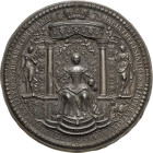 Habsburg
Maria Theresia 1740-1780 Einseitige Eisengussmedaille o.J. (um 1900). Auf ihre Regentschaft. Maria Theresia thront im Prunkthron von vorn. 1...