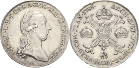 Habsburg
Josef II. 1764-1790 1/2 Taler 1788, A-Wien Davenport 1170 Jaeger 43 Fast vorzüglich/vorzüglich