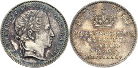 Kaiserreich Österreich
Ferdinand I. 1835-1848 Silbermedaille 1835 (Böhm) Huldigung der Niederösterreichischen Stände in Wien. Kopf nach rechts / 5 Ze...