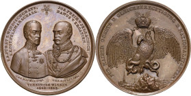 Kaiserreich Österreich
Franz Joseph I. 1848-1916 Bronzemedaille 1849 (Rabausch) Fürst Windischgrätz und Freiherr von Jellacic bei der Befriedung Unga...