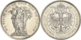 Kaiserreich Österreich
Franz Joseph I. 1848-1916 Taler 1868, Wien 3. Deutsches Bundesschießen in Wien Davenport 28 Jaeger 371 Winz. Kratzer, vorzügli...