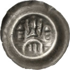 Arnstein, Grafschaft
Albrecht I. 1199-1241 oder Walter IV. 1241-1272 Brakteat. Adler zwischen 2 Türmen über Torbogen Berger - Slg. Bonhoff -, vgl. 57...