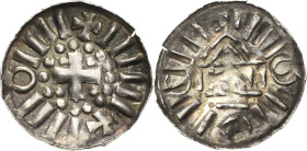 Magdeburg, Erzbistum
Anonym Denar (Sachsenpfennig) Keilkreuz, Trugumschrift aus Keilen und Kreuzen und 14 Punkten ums Kreuz / Tempelfront mit Kreuz d...