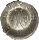 Saalfeld - Städtische Münzstätte
 Hohlpfennig (Mitte 15. Jahrhundert). Zwei Fische nebeneinander zwischen S-h, (Dreiblatt) SALVELT P.-K. 765 Slg. Bon...