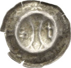 Saalfeld - Städtische Münzstätte
 Hohlpfennig (Mitte 15. Jahrhundert). Zwei Fische nebeneinander zwischen S-h, +SALVELT P.-K. 764 Slg. Bonhoff 1160 (...