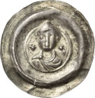 Sachsen, Haus Wettin, Brakteatenzeit
Otto der Reiche 1156-1190 Brakteat, Meißen Brustbild zwischen zwei Sternen von vorn im Kreis Schwinkowski 257 Th...