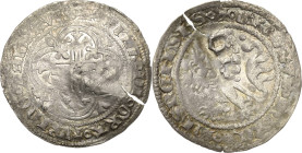 Sachsen, Haus Wettin, Groschenzeit
Markgraf Wilhelm I. von Meißen 1381-1407 Kreuzgroschen o.J. (1382/1395), Freiberg Mit schräg stehendem Kreuz vor L...