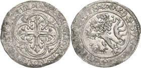 Sachsen, Haus Wettin, Groschenzeit
Markgraf Wilhelm I. von Meißen 1381-1407 Kreuzgroschen o.J. (1382/1395), Freiberg Mit schräg stehendem Kreuz vor L...