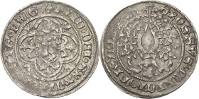 Sachsen, Haus Wettin, Groschenzeit
Landgraf Friedrich der Friedfertige 1385-1440 Thüringer- oder Helmgroschen o.J. (1406/1412), Rose-Freiberg Mehner ...