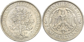 5 Reichsmark 1932 A Eichbaum Jaeger 331 Vorzüglich-Stempelglanz