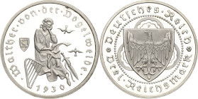 3 Reichsmark 1930 F Vogelweide Jaeger 344 Polierte Platte-/Polierte Platte