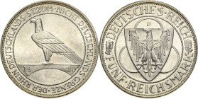 5 Reichsmark 1930 D Rheinlandräumung Jaeger 346 Fast Stempelglanz