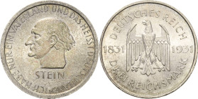 3 Reichsmark 1931 A Stein Jaeger 348 Vorzüglich-Stempelglanz