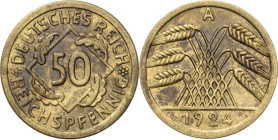 Kleinmünzen
 50 Reichspfennig 1924 A Jaeger 318 Selten. Avers kl. Kratzer, fast prägefrisch