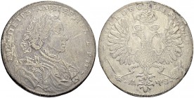 RUSSIAN EMPIRE AND FEDERATION. Peter I, 1682-1725. Rouble 1707, Kadashevsky Mint, Н. 10 roubles according to Petrov. 27.66 g. Bitkin 184. Diakov 232. ...