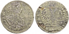 RUSSIAN EMPIRE AND FEDERATION. Peter I, 1682-1725. Tynf 1707, Kadashevsky Mint, IL-L. 5.90 g. Bitkin 3789 (R1), Diakov 256 (R2). 15 roubles according ...