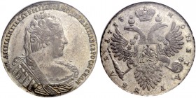 RUSSIAN EMPIRE AND FEDERATION. Anna, 1693-1740. Rouble 1733, Kadashevsky Mint. Bitkin 64. Diakov 26 var. Dav. 1671. NGC AU58. Рубль 1733, Кадашевский ...