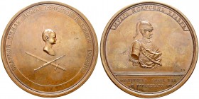 RUSSIAN EMPIRE AND FEDERATION. Catherine II, the Great, 1729-1796. Bronze medal o. J. (c. 1770). On the Guardianship of Oleg 879. Dies by G.C. Waechte...