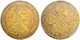 RUSSIAN EMPIRE AND FEDERATION. Catherine II, the Great, 1729-1796. 10 Roubles 1778, St. Petersburg Mint. Bitkin 36 (R). Fr. 129 b. Rare. Nice toning. ...