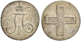 RUSSIAN EMPIRE AND FEDERATION. Paul I, 1754-1801. Silver-Jeton n. d. (1797). On his Coronation. Without signature. Crowned cipher of Paul I. Rv. Broad...