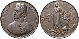 RUSSIAN EMPIRE AND FEDERATION. Paul I, 1754-1801. Bronze medal 1799. To Archduke Charles's victories against the French near Stockach in Swabia and hi...