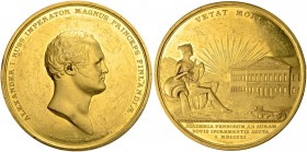 RUSSIAN EMPIRE AND FEDERATION. Alexander I, 1777-1825. Gold medal 1811. Gift of Privileges to the University of Abo. Dies by C. Leberecht. Bust of Ale...