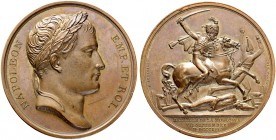 RUSSIAN EMPIRE AND FEDERATION. Alexander I, 1777-1825. Bronze medal 1812. On the Battle of Borodino - the Battle for Moscow. Dies by Andrieu and Jeuff...