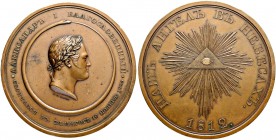 RUSSIAN EMPIRE AND FEDERATION. Alexander I, 1777-1825. Bronze medal 1825. On the Death of Emperor Alexander I. Dies by A. Klepikov. Laureate bust to r...