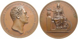 RUSSIAN EMPIRE AND FEDERATION. Nicholas I, 1796-1855. Bronze medal 1826. On the 100th Anniversary of SPB Academy of Sciences. Dies by Count Feodor Tol...