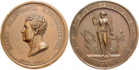 RUSSIAN EMPIRE AND FEDERATION. Nicholas I, 1796-1855. Bronze medal 1839. On Admiral I. F. Kruzenshtern for 50 Years of Service. Dies by V. Baranov. Bu...
