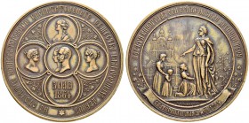 RUSSIAN EMPIRE AND FEDERATION. Alexander II, 1818-1881. Bronze medal 1864. On the 100th Anniversary of Imperial Educational Society of Noble Girls. Di...